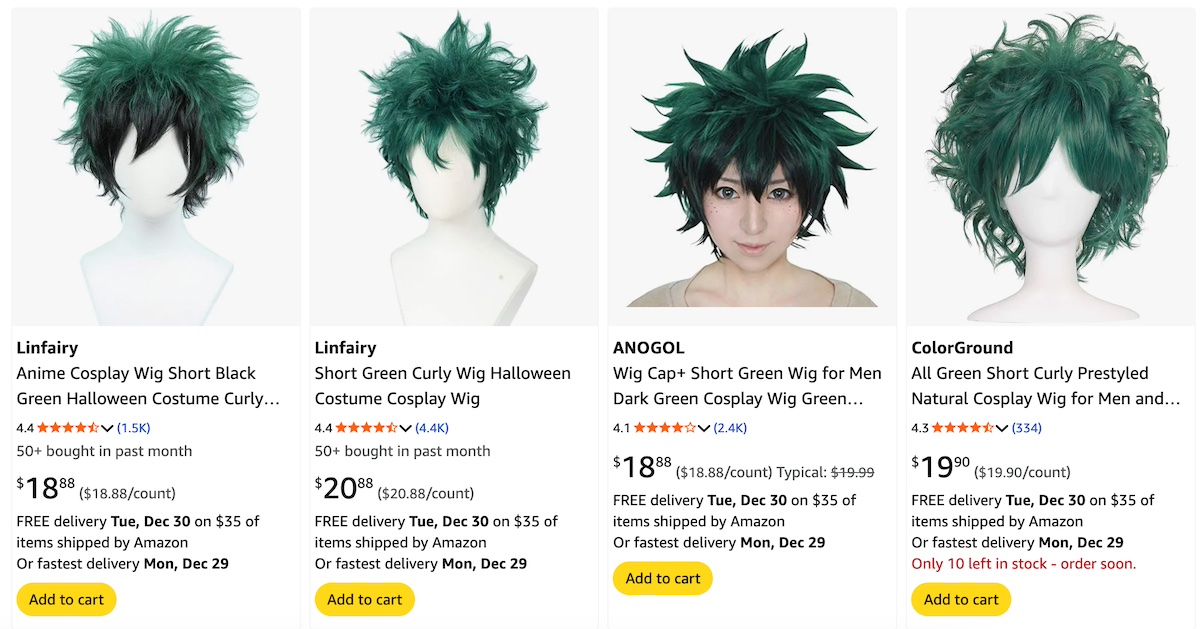 Buying a Quality Deku Cosplay Wig: A Short Guide