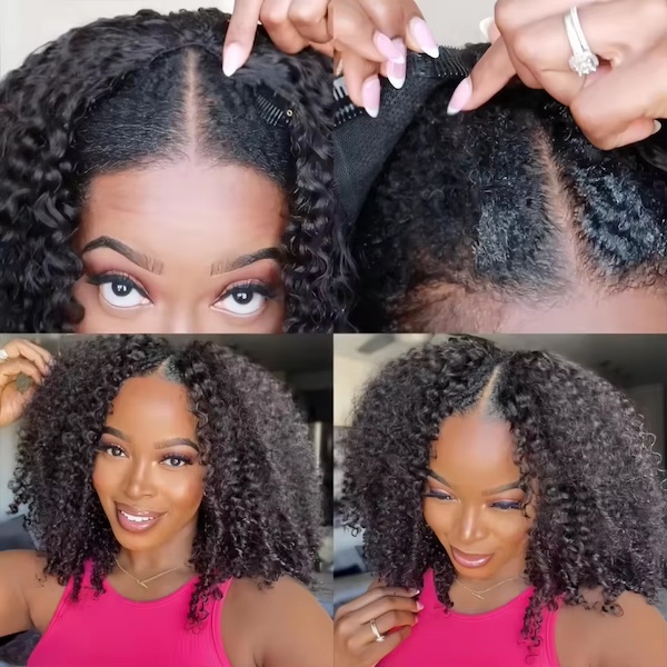 Best 5 AliExpress Kinky Curly Wigs (Short, Glueless, Bangs & V Part)
