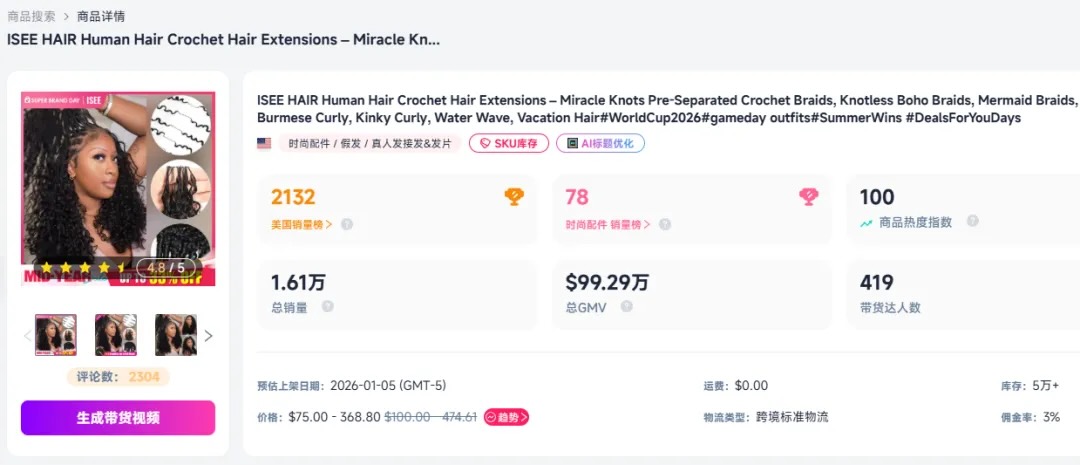 ISEE crochet human hair sales in 2026