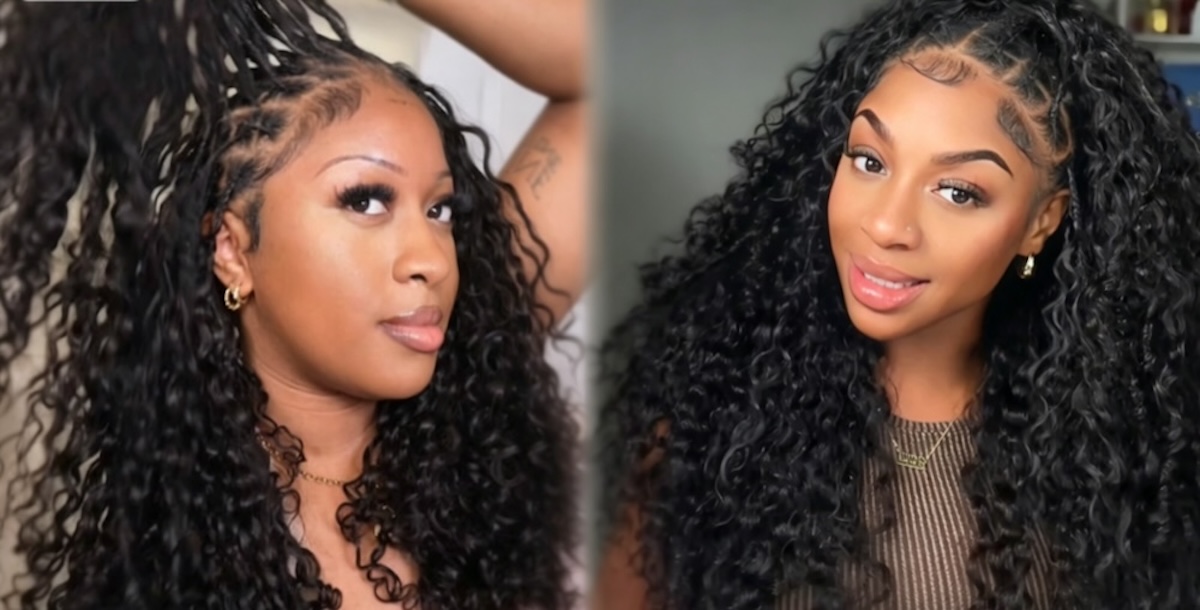 ISEE crochet human hair extensions installed on Black women